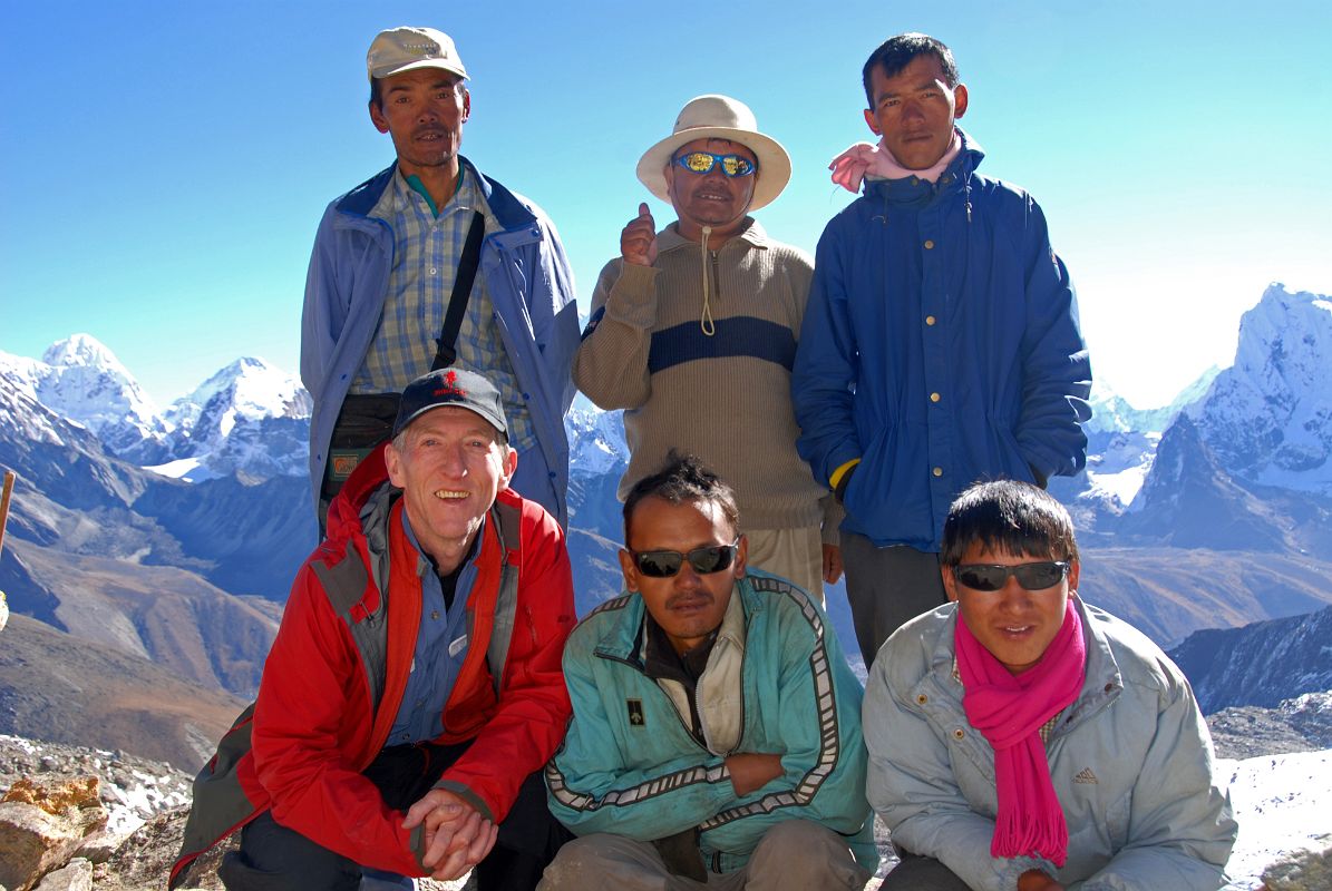 Renjo La 1 Jerome Ryan, Chandraman, Dumbar, Climbing Sherpa Palden, Guide Gyan Tamang, Pasang